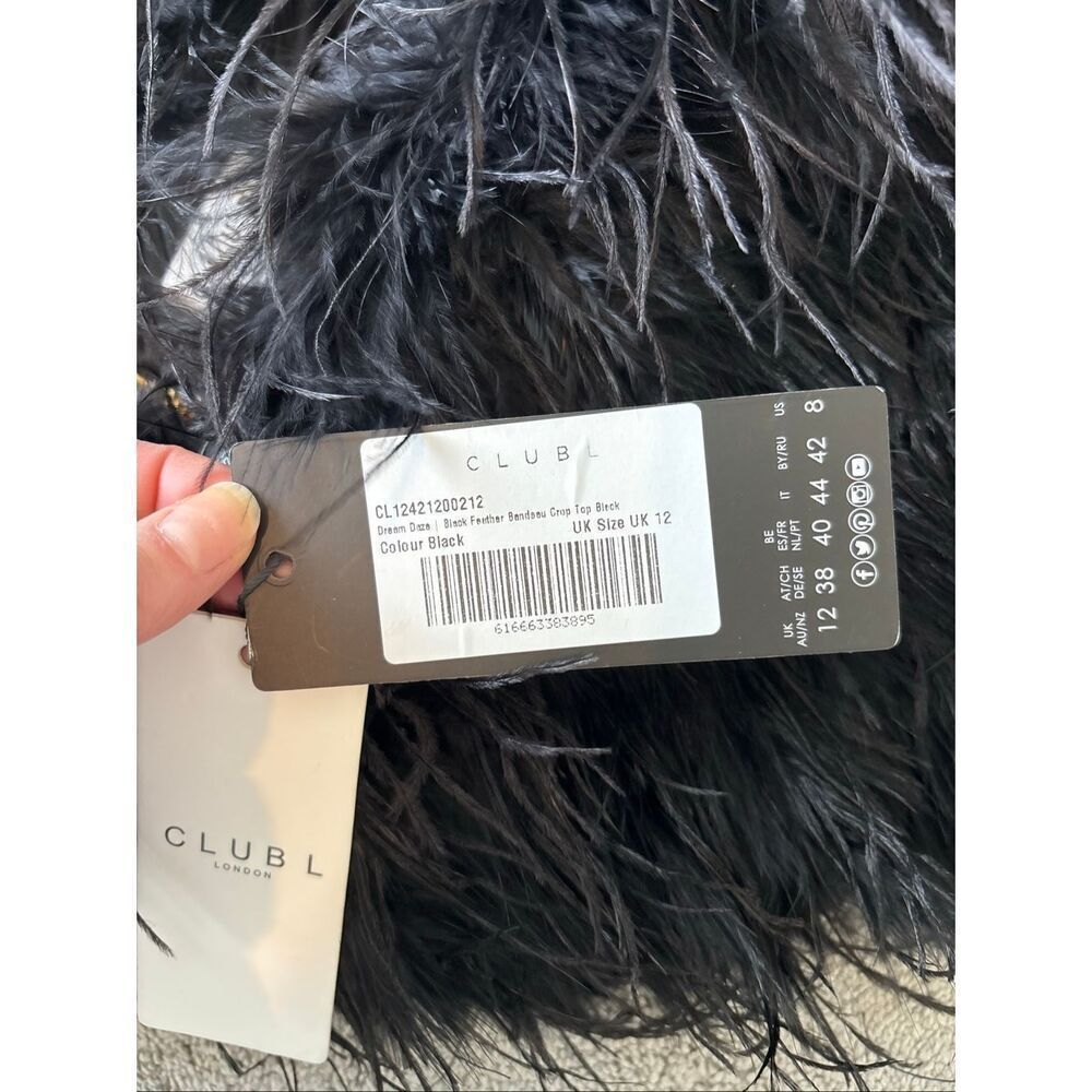 NWT Club L London Dream Daze Feather Top Sz 8, $220 A49 - Picture 8 of 8
